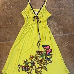 Beautiful chartreuse colored Soul Revival summer dress Size Small